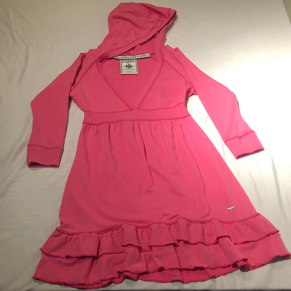 PINK VIctoria’s Secret Hooded Pink Cotton Dress